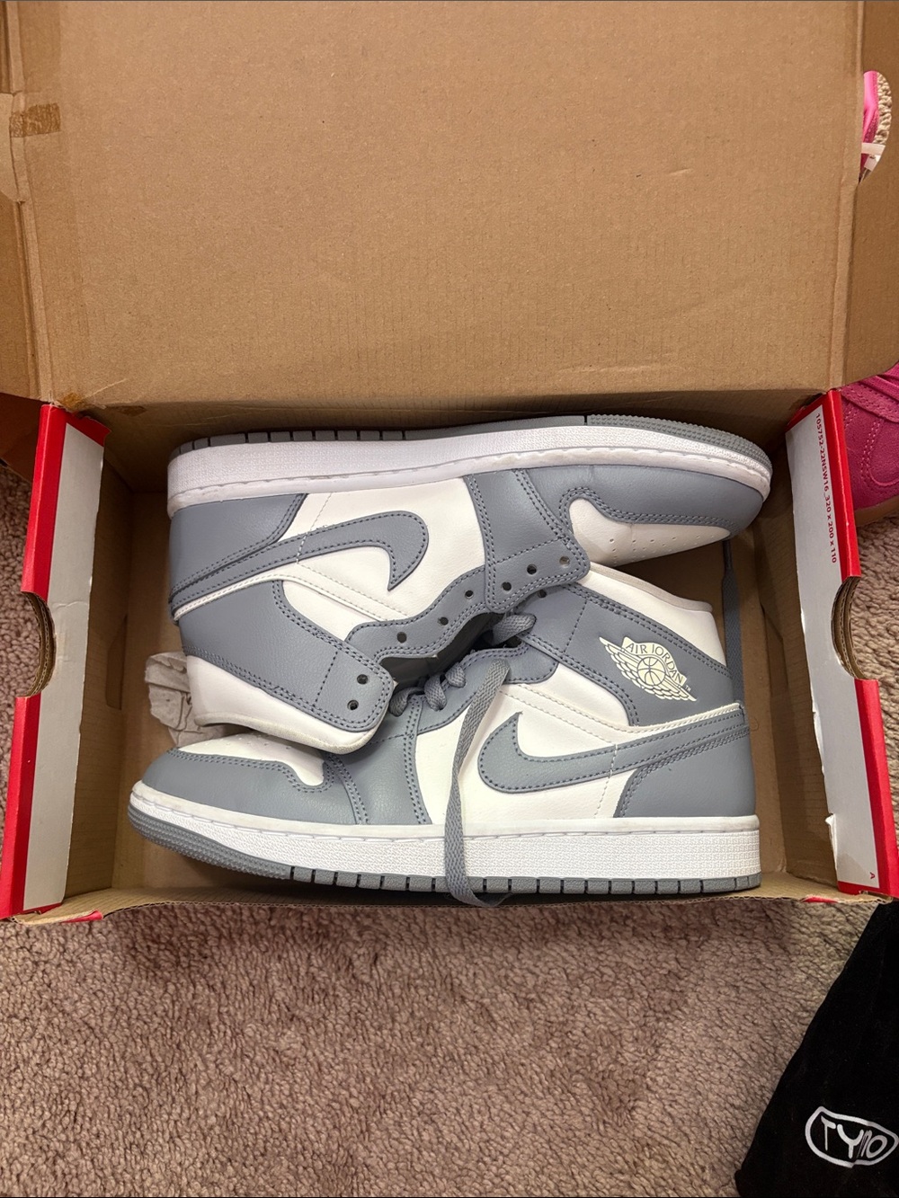 Nike Air Jordan 1 Mid - Grey & White